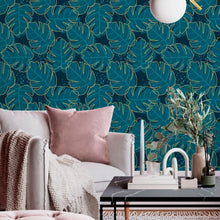 Load image into Gallery viewer, Exotic Leaves Peel & Stick Wallpaper N013240