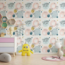 Load image into Gallery viewer, Floral Scandinavian Peel & Stick Wallpaper N013278