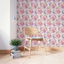 Load image into Gallery viewer, Pink Floral Peel & Stick Wallpaper N014019