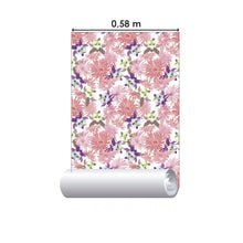 Load image into Gallery viewer, Pink Floral Peel & Stick Wallpaper N014019