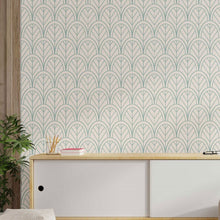 Load image into Gallery viewer, Geometric Leaves Art Deco Peel & Stick Wallpaper N014027