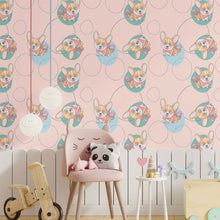 Load image into Gallery viewer, Childlike Corgi Peel & Stick Wallpaper N014038