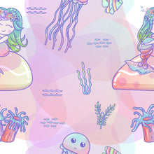 Load image into Gallery viewer, Childlike Mermaid Peel & Stick Wallpaper N014042