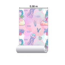 Load image into Gallery viewer, Childlike Mermaid Peel & Stick Wallpaper N014042