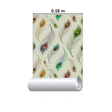 Load image into Gallery viewer, Peacock Feathers Peel & Stick Wallpaper N014047