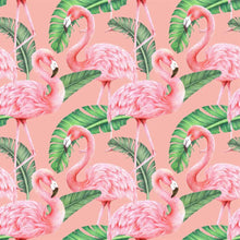 Load image into Gallery viewer, Flamingos and Leaves Peel & Stick Wallpaper N014052