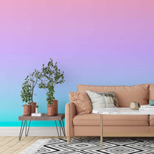 Load image into Gallery viewer, Salmon Blue Gradient Peel & Stick Wallpaper N014073