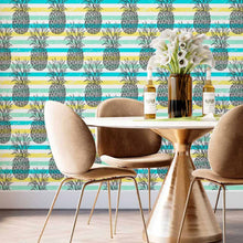 Load image into Gallery viewer, Striped Pineaple Peel & Stick Wallpaper N014112