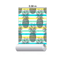 Load image into Gallery viewer, Striped Pineaple Peel & Stick Wallpaper N014112