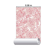 Load image into Gallery viewer, Floral Red Peel & Stick Wallpaper N014150