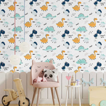 Load image into Gallery viewer, Little Dinosaurs Peel & Stick Wallpaper N014156