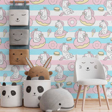 Load image into Gallery viewer, Childlike Unicorns Peel & Stick Wallpaper N014194