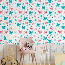 Load image into Gallery viewer, Childlike Butterflies Peel & Stick Wallpaper N014201