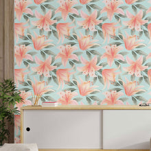 Load image into Gallery viewer, Watercolor Floral Peel & Stick Wallpaper N014205