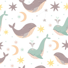 Load image into Gallery viewer, Childlike Whales Peel & Stick Wallpaper N014211