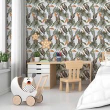 Load image into Gallery viewer, Tropical Leaves Peel & Stick Wallpaper N015008