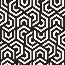 Load image into Gallery viewer, Geometric Retro P&B Peel & Stick Wallpaper N015009