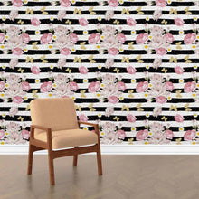 Load image into Gallery viewer, Floral Striped Peel & Stick Wallpaper N015051