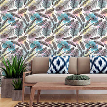 Load image into Gallery viewer, Feathers Watercolor Peel & Stick Wallpaper N015066