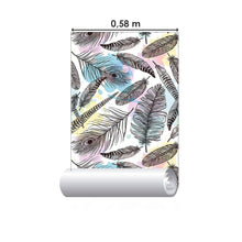 Load image into Gallery viewer, Feathers Watercolor Peel & Stick Wallpaper N015066