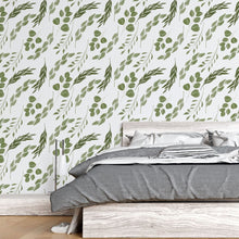 Load image into Gallery viewer, Watercolor Leaves Peel & Stick Wallpaper N015072