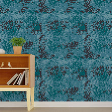 Load image into Gallery viewer, Teen Pixelated Camouflage Peel & Stick Wallpaper N015076