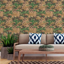 Load image into Gallery viewer, Teen Pixelated Camouflage Peel & Stick Wallpaper N015079