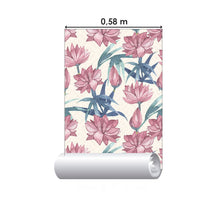 Load image into Gallery viewer, Watercolor Lotus Flowers Peel & Stick Wallpaper N015109