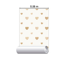 Load image into Gallery viewer, Golden Hearts Peel & Stick Wallpaper N015116