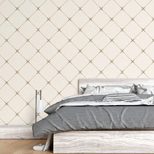 Load image into Gallery viewer, Geometric Grid Peel & Stick Wallpaper N015145