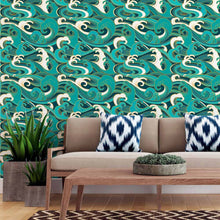 Load image into Gallery viewer, Waves Oriental Peel & Stick Wallpaper N015173