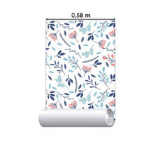 Load image into Gallery viewer, Leaves Blue Peel & Stick Wallpaper N015211