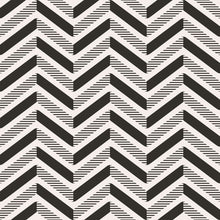 Load image into Gallery viewer, Chevron Black and White Peel & Stick Wallpaper N016002