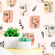 Load image into Gallery viewer, Abstract Faces Peel & Stick Wallpaper N016051