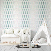 Load image into Gallery viewer, Blue Polka Dots Peel & Stick Wallpaper N04010