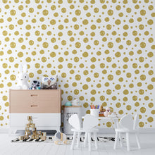 Load image into Gallery viewer, Golden Bubbles Peel & Stick Wallpaper N04017