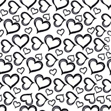 Load image into Gallery viewer, Hearts Black and White Peel & Stick Wallpaper N04022