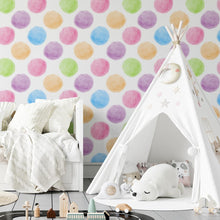 Load image into Gallery viewer, Colorful Bubbles Watercolor Peel & Stick Wallpaper N04026