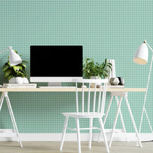 Load image into Gallery viewer, Aqua Polka Dots Peel & Stick Wallpaper N04029