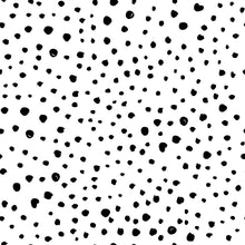 Load image into Gallery viewer, B&W Hand Draw Polka Dots Peel & Stick Wallpaper N04035