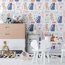 Load image into Gallery viewer, Little Cats and Dogs Peel & Stick Wallpaper N04059