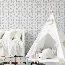 Load image into Gallery viewer, Cactos Black and White Peel & Stick Wallpaper N04077