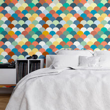 Load image into Gallery viewer, Colorful Mermaid Tail Peel & Stick Wallpaper N04132