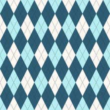 Load image into Gallery viewer, Blue Plaid Sweater Peel & Stick Wallpaper N04141