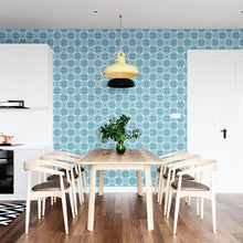 Load image into Gallery viewer, Damask Mandala Blue Peel & Stick Wallpaper N04142