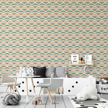 Load image into Gallery viewer, Colorful Mermaid Tail Peel & Stick Wallpaper N04158