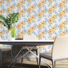 Load image into Gallery viewer, Yellow Flowers Peel & Stick Wallpaper N04170