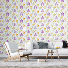 Load image into Gallery viewer, Yellow and Purple Flowers Peel & Stick Wallpaper N04171