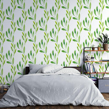 Load image into Gallery viewer, Tropical Watercolor Leaves Peel & Stick Wallpaper N04173