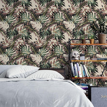 Load image into Gallery viewer, Tropical Leaves Peel & Stick Wallpaper N04179